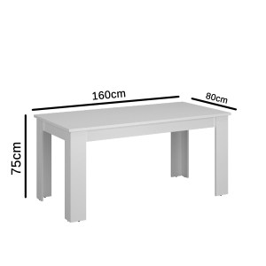 alpha-TO-ERDENTABLE160-2639988 ΤΡΑΠΕΖΙ ERDEN ΛΕΥΚΟ 160X80X75.1CM