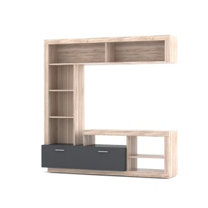 alpha-TO-FLOKSGR-15015 ΣΥΝΘΕΣΗ ΤΗΛΕΟΡΑΣΗΣ FLOKS 170X41X170ΕΚ SONOMA (ΦΥΣΙΚΟΣ ΔΡΥΣ)-ΓΡΑΦΙΤΗΣ