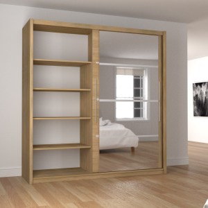 alpha-TO-ILO180S-15271 ΝΤΟΥΛΑΠΑ ΔΙΦΥΛΛΗ ILONA SONOMA 180X61X215ΕΚ MDF