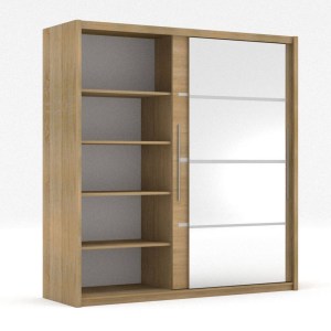 alpha-TO-ILO180W-15520 ΝΤΟΥΛΑΠΑ ΔΙΦΥΛΛΗ ILONA ΣΟΚΟΛΑ 180X61X216ΕΚ MDF