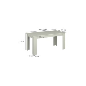 alpha-TO-KARINTABLE160-2957857 ΤΡΑΠΕΖΙ ΕΠΕΚΤΕΙΝΟΜΕΝΟ KARIN CASHMERE 160-211X91X76CM