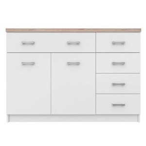 alpha-TO-KOM2D5SWH-16734 ΜΠΟΥΦΕΣ 120X33X85ΕΚ TOP MIX2D5S ΛΕΥΚΟ-SONOMA ΜΕ 5 ΣΥΡΤΑΡΙΑ
