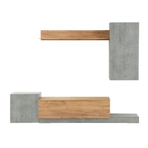 alpha-TO-LUCKY-2640093 ΣΥΝΘΕΣΗ ΤΗΛΕΟΡΑΣΗΣ LUCKY 246.3X37X193CM ΓΚΡΙ-ΧΡΥΣΟ ΔΡΥΣ