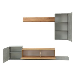 alpha-TO-LUCKY-2640094 ΣΥΝΘΕΣΗ ΤΗΛΕΟΡΑΣΗΣ LUCKY 246.3X37X193CM ΓΚΡΙ-ΧΡΥΣΟ ΔΡΥΣ