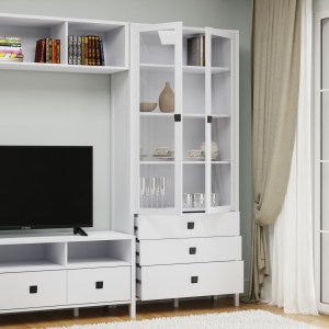 alpha-TO-MARWIT2W3SWHITE-18410 ΒΙΤΡΙΝΑ MAROCCO ΔΙΦΥΛΛΗ ΛΕΥΚΟ 90X37X210.5CM