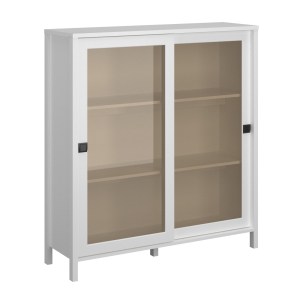 alpha-TO-MARWIT2WHITE-2667 ΒΙΤΡΙΝΑ MAROCCO ΔΙΦΥΛΛΗ ΛΕΥΚΟ 120X37X130.5CM