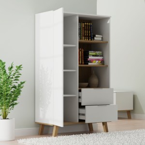alpha-TO-NEPTUNE1D2S-15248 ΒΙΒΛΙΟΘΗΚΗ NEPTUNE ΛΕΥΚΟ-ΣΟΝΟΜΑ 90X40X151CM