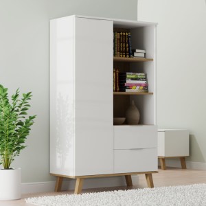 alpha-TO-NEPTUNE1D2S-2671 ΒΙΒΛΙΟΘΗΚΗ NEPTUNE ΛΕΥΚΟ-ΣΟΝΟΜΑ 90X40X151CM