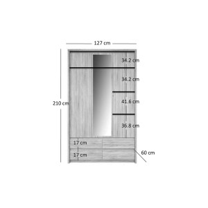 alpha-TO-NORT3D4S-1364023 ΝΤΟΥΛΑΠΑ ΤΡΙΦΥΛΛΗ NORTON SONOMA  127X60X210ΕΚ