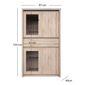 alpha-TO-NORWIT2D2W1S-1348911 ΒΙΤΡΙΝΑ NORTON ΤΕΤΡΑΦΥΛΛΗ 87X40X153.5ΕΚ ΜΕ ΣΥΡΤΑΡΙ ΣΟΝΟΜΑ ΦΥΣΙΚΟ