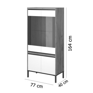 alpha-TO-PALMOR2D2W-1371602 ΒΙΤΡΙΝΑ PALMOR ΧΡΥΣΟ ΔΡΥΣ-ΛΕΥΚΟ 77X40X164CM