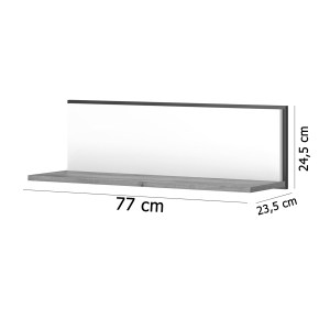 alpha-TO-PALMOR80-1371614 ΡΑΦΙ ΕΠΙΤΟΙΧΙΟ PALMOR ΧΡΥΣΟ ΔΡΥΣ-ΛΕΥΚΟ 77X23.5X24.5CM