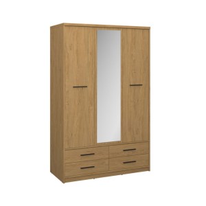 alpha-TO-PAVI3D4S-14614 ΝΤΟΥΛΑΠΑ ΤΡΙΦΥΛΛΗ ΜΕ ΚΑΘΡΕΦΤΗ PAVI ΒΕΛΑΝΙΔΙΑ 124.6X55.1X197.2CM