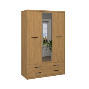 alpha-TO-PAVI3D4S-2956442 ΝΤΟΥΛΑΠΑ ΤΡΙΦΥΛΛΗ ΜΕ ΚΑΘΡΕΦΤΗ PAVI ΒΕΛΑΝΙΔΙΑ 124.6X55.1X197.2CM