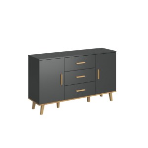 alpha-TO-PLUTON2D3S-13710 ΜΠΟΥΦΕΣ PLUTON ΑΝΘΡΑΚΙ-ΧΡΥΣΟ ΔΡΥΣ 138X40X81.6CM