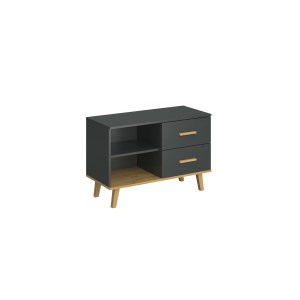 alpha-TO-PLUTON2S90-2640096 ΜΠΟΥΦΕΣ PLUTON ΑΝΘΡΑΚΙ-ΧΡΥΣΟ ΔΡΥΣ 90X40X60.6CM