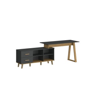 alpha-TO-PLUTONSET4-13730 ΣΥΝΘΕΣΗ ΓΡΑΦΕΙΟΥ PLUTON SET 4 (ΣΕΤ 2ΤΜΧ) ΑΝΘΡΑΚΙ-ΧΡΥΣΟ ΔΡΥΣ