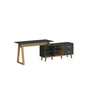 alpha-TO-PLUTONSET4-2693457 ΣΥΝΘΕΣΗ ΓΡΑΦΕΙΟΥ PLUTON SET 4 (ΣΕΤ 2ΤΜΧ) ΑΝΘΡΑΚΙ-ΧΡΥΣΟ ΔΡΥΣ