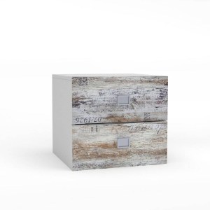 alpha-TO-PUMP2S-2925 ΚΟΜΟΔΙΝΟ PUMP 45X41X43CM ΛΕΥΚΟ ΜΕ ΜΟΝΤΕΡΝΑ ΔΙΑΚΟΣΜΗΣΗ