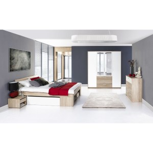 alpha-TO-RIC4D3S-16011 ΝΤΟΥΛΑΠΑ ΤΕΤΡΑΦΥΛΛΗ RICO ΛΕΥΚΗ-SONOMA 180X62X206CM