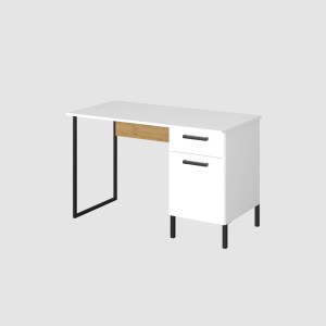 alpha-TO-SANT120WH-3888 ΓΡΑΦΕΙΟ SANTES WH ΧΡΥΣΟ ΔΡΥΣ ΛΕΥΚΟ 120X60X74ΕΚ