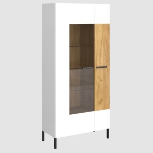 alpha-TO-SANT1W1DHIGHWH-18608 ΒΙΤΡΙΝΑ SANTES ΧΡΥΣΟ ΔΡΥΣ-ΛΕΥΚΟ 90X42X197.5CM