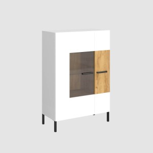 alpha-TO-SANT1W1DWH-18601 ΒΙΤΡΙΝΑ SANTES ΧΡΥΣΟ ΔΡΥΣ-ΛΕΥΚΟ 90X42X134.50CM