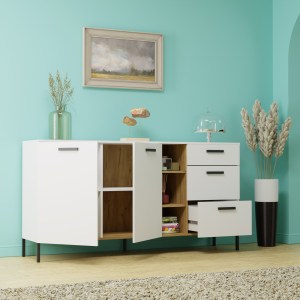alpha-TO-SANT2D3SWH-19235 ΜΠΟΥΦΕΣ SANTES ΧΡΥΣΟ ΔΡΥΣ-ΛΕΥΚΟ 180X42X92.5CM