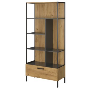 alpha-TO-SANTES1S-2952 ΒΙΒΛΙΟΘΗΚΗ SANTES ΧΡΥΣΟ ΔΡΥΣ-ΓΡΑΦΙΤΗΣ 90X42X197.5CM