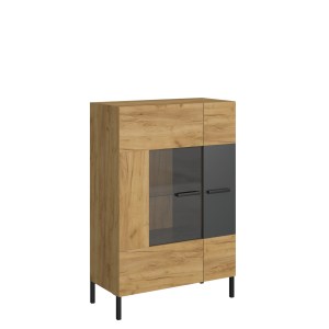 alpha-TO-SANTES1W1D-14055 ΒΙΤΡΙΝΑ SANTES ΧΡΥΣΟ ΔΡΥΣ-ΓΡΑΦΙΤΗΣ 90X42X134.50CM
