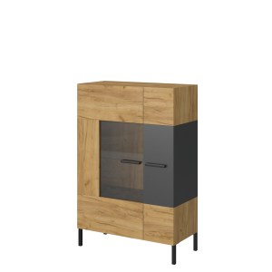 alpha-TO-SANTES1W1D-14056 ΒΙΤΡΙΝΑ SANTES ΧΡΥΣΟ ΔΡΥΣ-ΓΡΑΦΙΤΗΣ 90X42X134.50CM