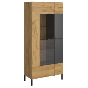 alpha-TO-SANTES1W1DHIGH-14061 ΒΙΤΡΙΝΑ SANTES ΧΡΥΣΟ ΔΡΥΣ-ΓΡΑΦΙΤΗΣ 90X42X197.5CM