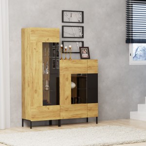 alpha-TO-SANTES1WHIGH-14064 ΒΙΤΡΙΝΑ SANTES ΧΡΥΣΟ ΔΡΥΣ 64.2X42X197.5CM