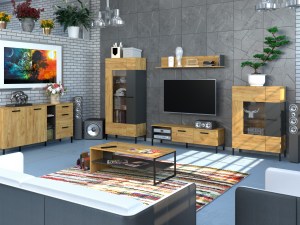 alpha-TO-SANTESTV2K-14088 ΕΠΙΠΛΟ ΤΗΛΕΟΡΑΣΗΣ SANTES ΧΡΥΣΟ ΔΡΥΣ-ΓΡΑΦΙΤΗΣ 155X42X45.7CM