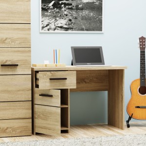 alpha-TO-SOLO1D1S-16131 ΓΡΑΦΕΙΟ SOLO 110 SONOMA ΜΕ WENGE ΚΑΙ MDF ΚΑΜΠΥΛΩΤΟ ΤΕΛΕΙΩΜΑ ΣΤΙΣ ΠΟΡΤΕΣ  110X60X76ΕΚ