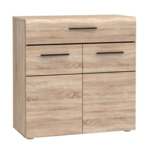 alpha-TO-SOLO2D1S-2992 ΜΠΟΥΦΕΣ SOLO 80X41X82CM SONOMA ΜΕ WENGE ΚΑΙ MDF ΚΑΜΠΥΛΩΤΟ ΤΕΛΕΙΩΜΑ ΣΤΙΣ ΠΟΡΤΕΣ