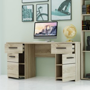 alpha-TO-SOLO2D2S-16134 ΓΡΑΦΕΙΟ SOLO 145 SONOMA ΜΕ WENGE 145X60X76ΕΚ