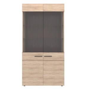 alpha-TO-SOLO2W-1348917 ΒΙΤΡΙΝΑ ΔΙΦΥΛΛΗ SOLO 100X41X197CM SONOMA ΜΕ WENGE ΚΑΙ MDF ΚΑΜΠΥΛΩΤΟ ΤΕΛΕΙΩΜΑ ΣΤΙΣ ΠΟΡΤΕΣ
