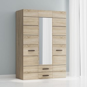 alpha-TO-SOLO3D2S-2999 ΝΤΟΥΛΑΠΑ ΤΡΙΦΥΛΛΗ SOLO3D2S SONOMA WENGE 136X58X197CM