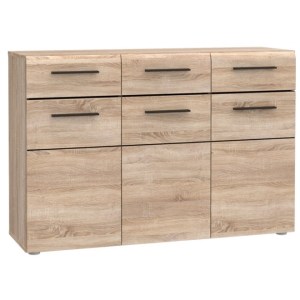 alpha-TO-SOLO3D3S-14153 ΜΠΟΥΦΕΣ SOLO 150X41X82CM SONOMA ΜΕ WENGE ΚΑΙ MDF ΚΑΜΠΥΛΩΤΟ ΤΕΛΕΙΩΜΑ ΣΤΙΣ ΠΟΡΤΕΣ