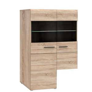 alpha-TO-SOLOTV2WL-1348920 ΚΡΕΜΑΣΤΗ ΒΙΤΡΙΝΑ ΔΙΦΥΛΛΗ SOLO ΑΡΙΣΤΕΡΗ 2W 90X41X136 SONOMA WENGE