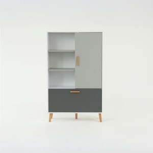 alpha-TO-TIMMY1D1K-2957152 ΡΑΦΙΕΡΑ TIMMY ΛΕΥΚΟ-ΓΡΑΦΙΤΗ-ΓΚΡΙ 90X36X147CM
