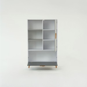 alpha-TO-TIMMY1D1K-2957153 ΡΑΦΙΕΡΑ TIMMY ΛΕΥΚΟ-ΓΡΑΦΙΤΗ-ΓΚΡΙ 90X36X147CM
