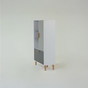 alpha-TO-TIMMY1D1K-2957157 ΡΑΦΙΕΡΑ TIMMY ΛΕΥΚΟ-ΓΡΑΦΙΤΗ-ΓΚΡΙ 90X36X147CM