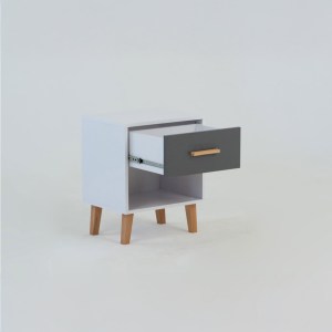 alpha-TO-TIMMY1S-2957146 ΚΟΜΟΔΙΝΟ TIMMY ΛΕΥΚΟ-ΓΡΑΦΙΤΗ-ΓΚΡΙ 46.8X36X57.1CM