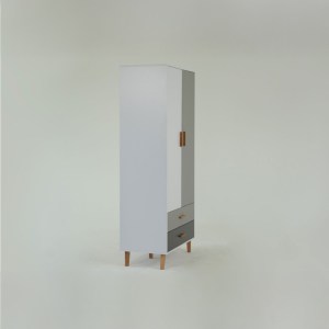 alpha-TO-TIMMY2D2S-2957119 ΝΤΟΥΛΑΠΑ TIMMY 2D2S ΛΕΥΚΟ-ΓΡΑΦΙΤΗ-ΓΚΡΙ 90X50X199CM