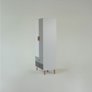 alpha-TO-TIMMY2D2S-2957120 ΝΤΟΥΛΑΠΑ TIMMY 2D2S ΛΕΥΚΟ-ΓΡΑΦΙΤΗ-ΓΚΡΙ 90X50X199CM