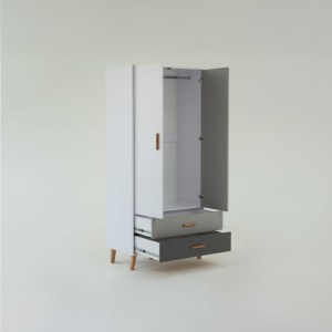 alpha-TO-TIMMY2D2S-2957124 ΝΤΟΥΛΑΠΑ TIMMY 2D2S ΛΕΥΚΟ-ΓΡΑΦΙΤΗ-ΓΚΡΙ 90X50X199CM