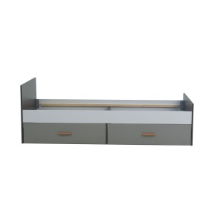 alpha-TO-TIMMYBED2S90-2956850 ΚΡΕΒΑΤΙ TIMMY ΛΕΥΚΟ-ΓΡΑΦΙΤΗ-ΓΚΡΙ ΧΩΡΙΣ ΠΑΤΩΜΑ 90X200CM