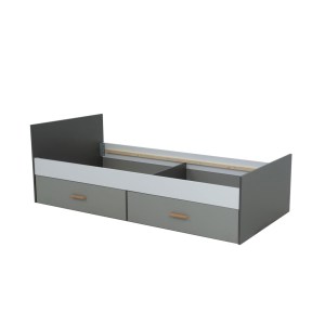alpha-TO-TIMMYBED2S90-2956851 ΚΡΕΒΑΤΙ TIMMY ΛΕΥΚΟ-ΓΡΑΦΙΤΗ-ΓΚΡΙ ΧΩΡΙΣ ΠΑΤΩΜΑ 90X200CM